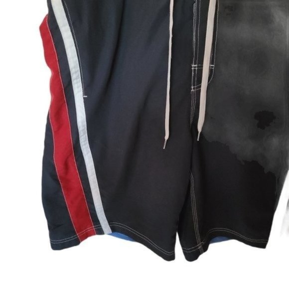 SPEEDO Men's Blue Red Swim Trunks Shorts Pockets - Picture 4 of 9